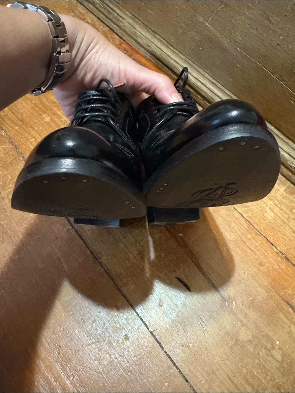 Office of Angela Scott size 38 like new black Miss Button wingtips oxfords - Picture 2 of 6